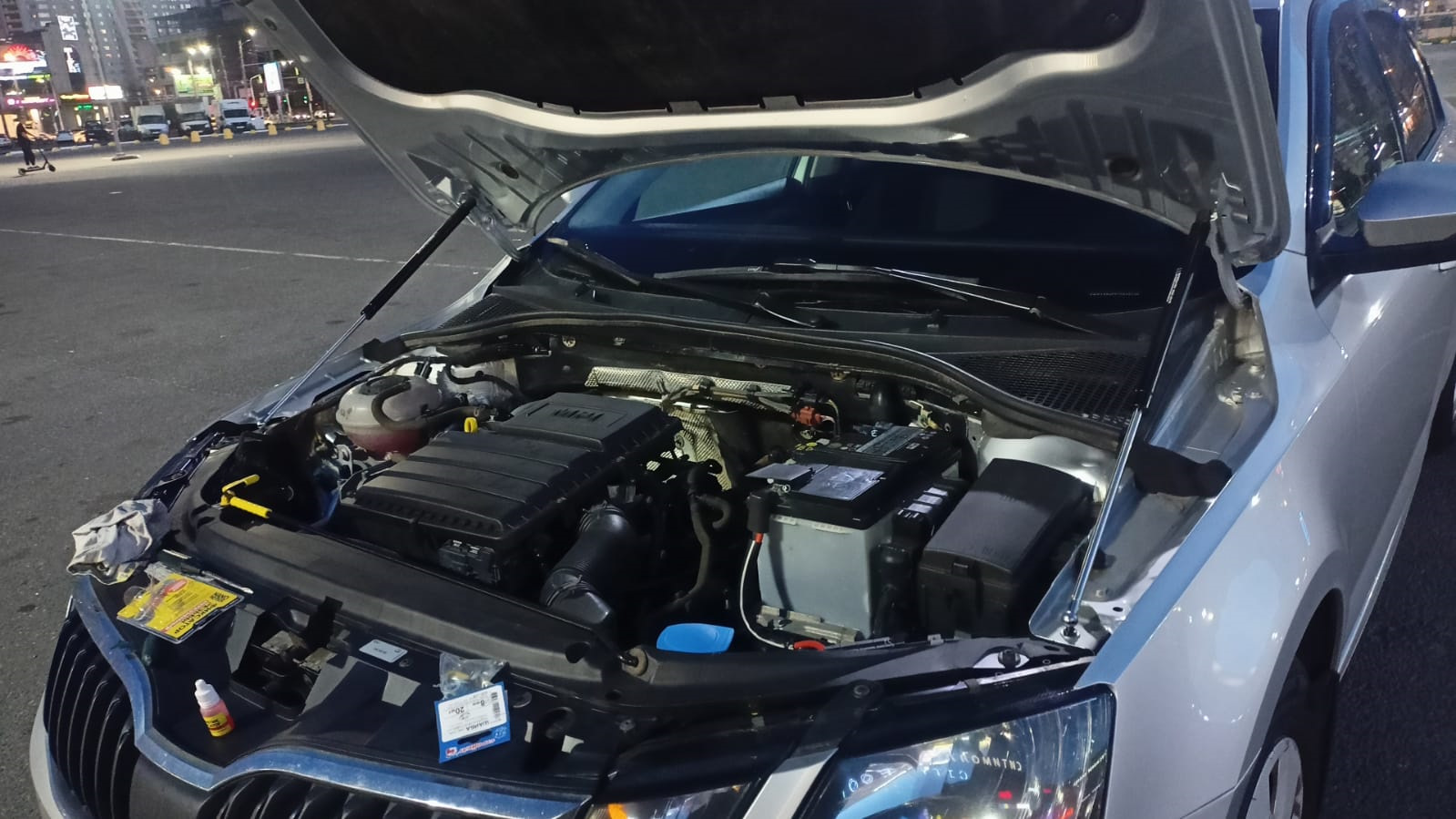 Газовые упоры на капот — Skoda Octavia A7 Mk3, 1,6 л, 2019 года ...