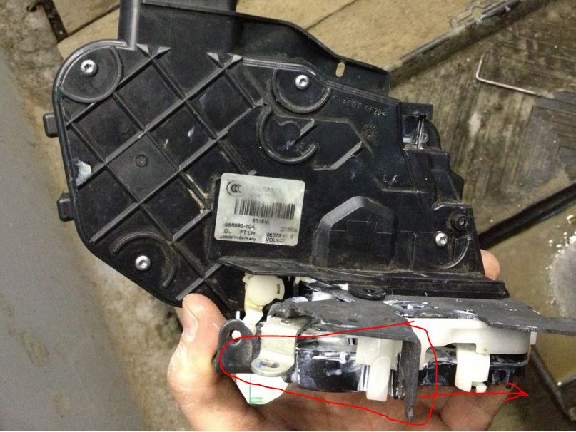 восстановление замка водительской двери вольво с60 - Volvo S60 (1G), 2,5 л, 2008