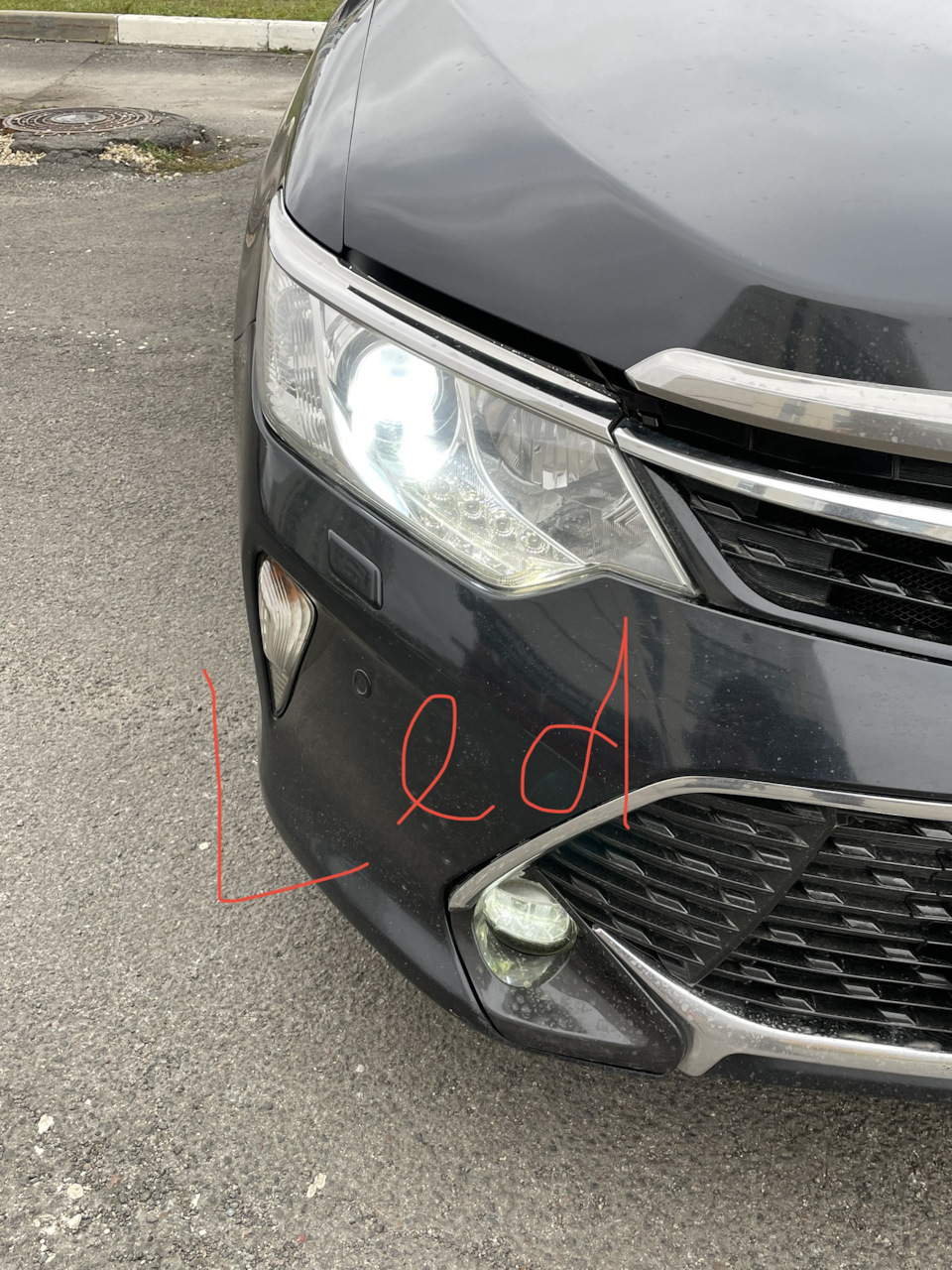 LED лампы D4S в ближний адаптивный свет Камри 55! Установка! — Toyota Camry  (XV50), 3,5 л, 2016 года | электроника | DRIVE2