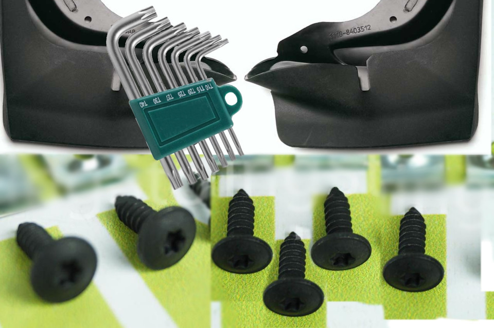 Замена брызговиков — Lada Калина седан, 1,6 л, 2008 года | своими ...