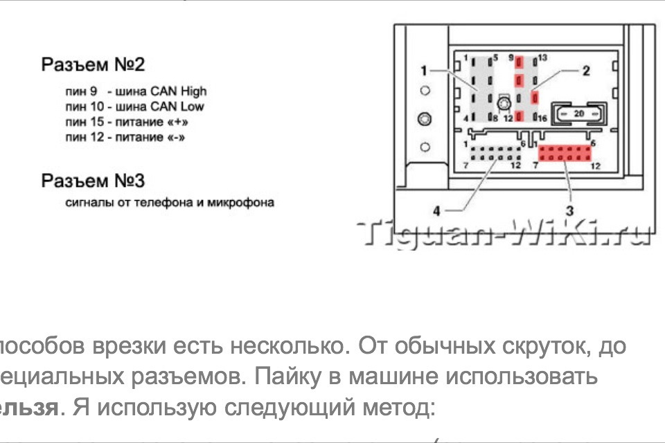 Схема подключения rns e