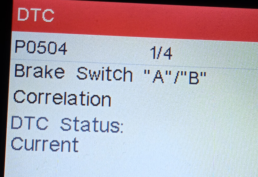 TOYOTA P0504 — "Датчик педали тормоза" и решение — Toyota Verso, 1,6 л