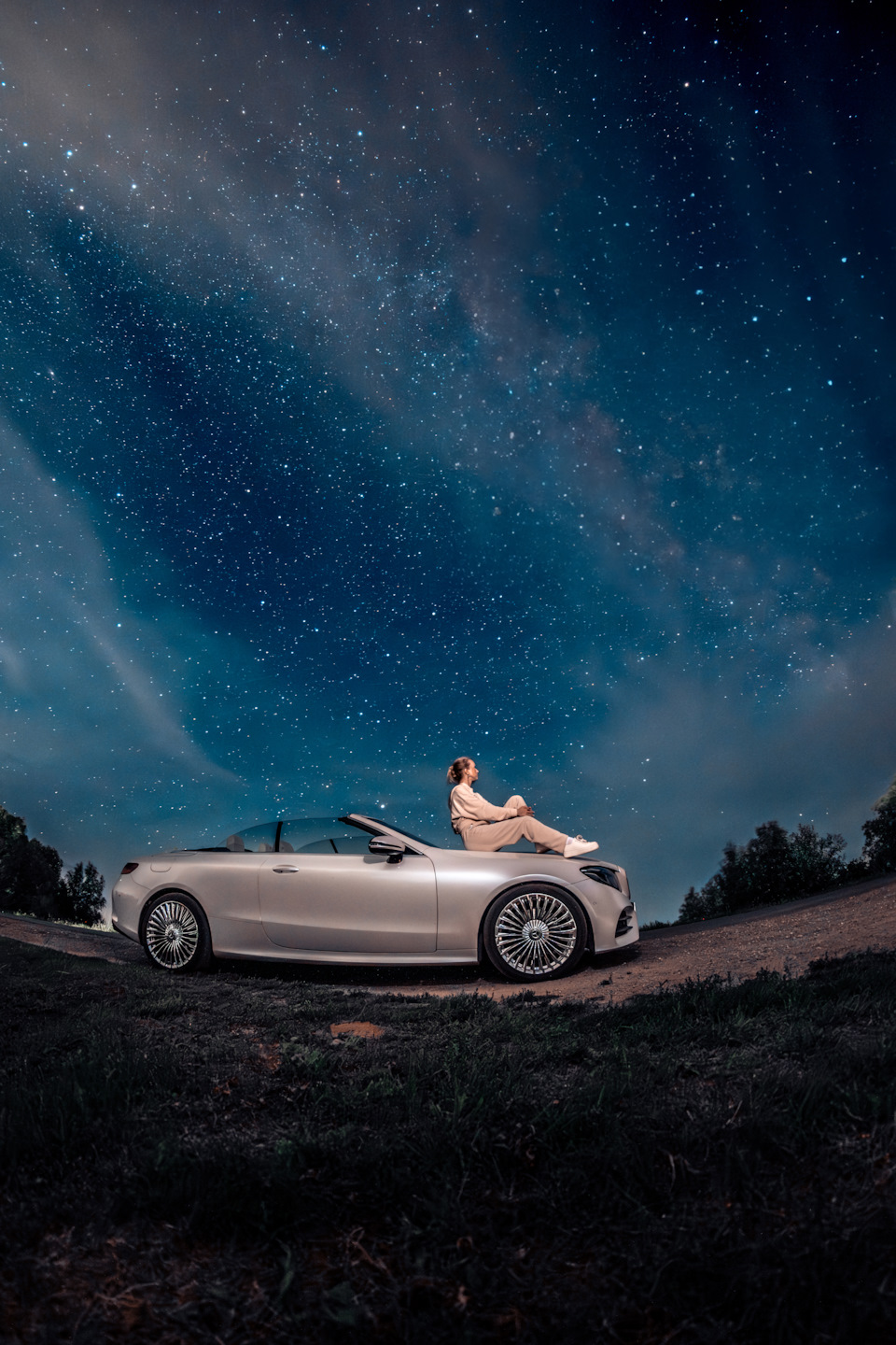 Mercedes Benz e class Cabriolet за рулём