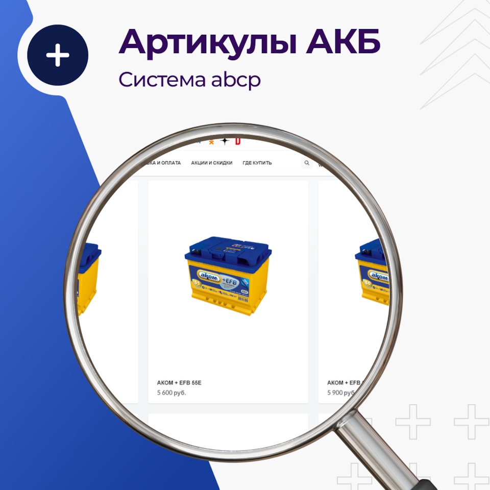 Артикулы АКБ. Платформа-ABCP — Торговый дом АКОМ на DRIVE2