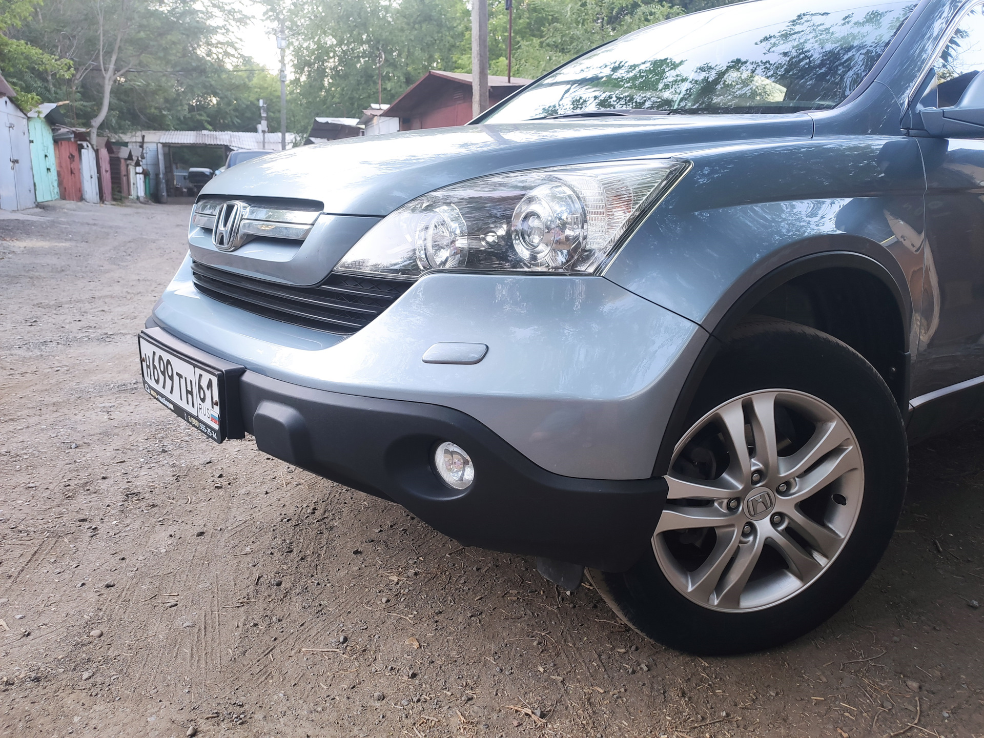 Покраска переднего бампера, установка сетки в решетку радиатора — Honda ...