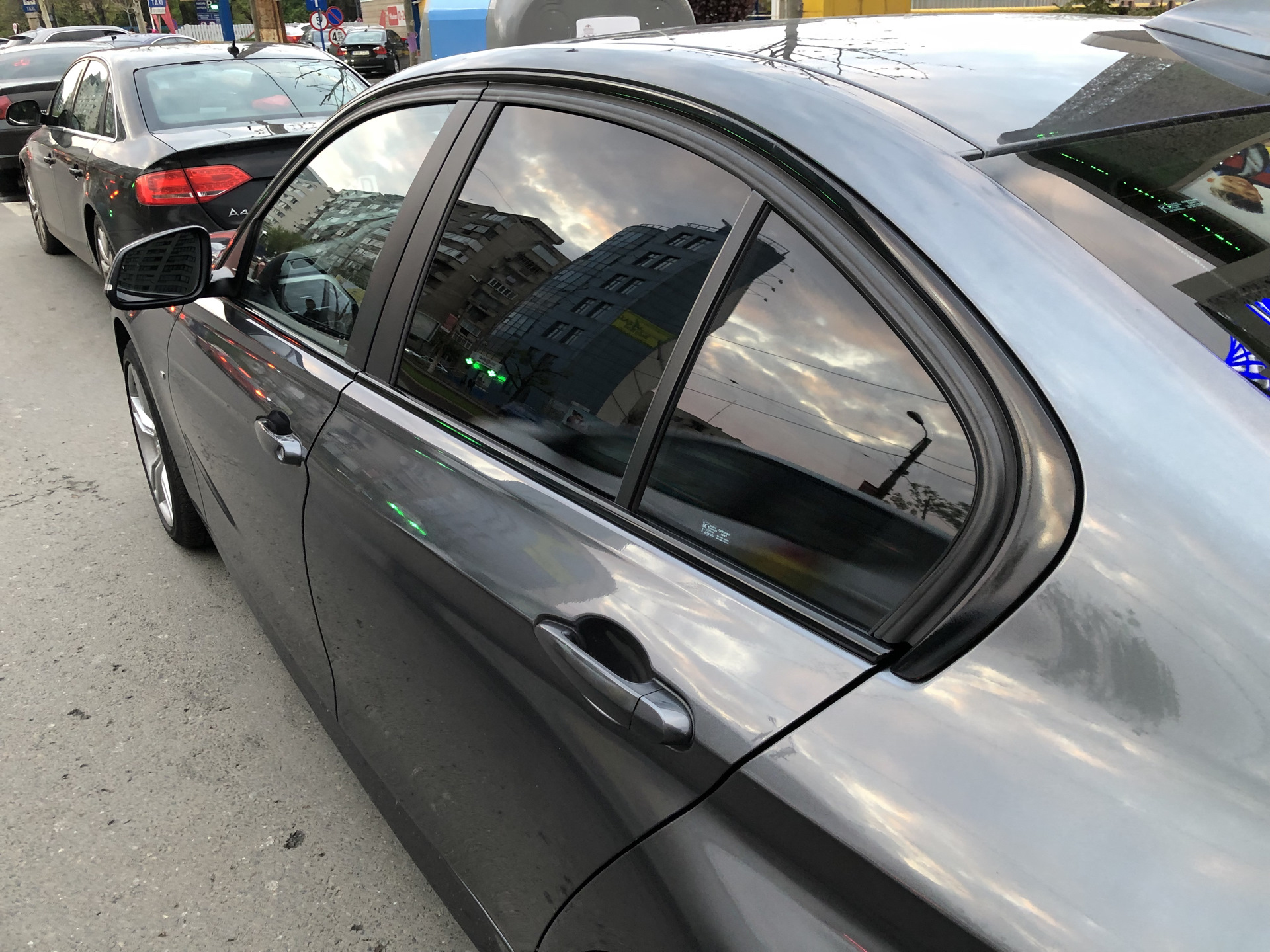 shadow line, тонировка и бронь на фары — BMW 3 series (F30), 2 л, 2013 ...