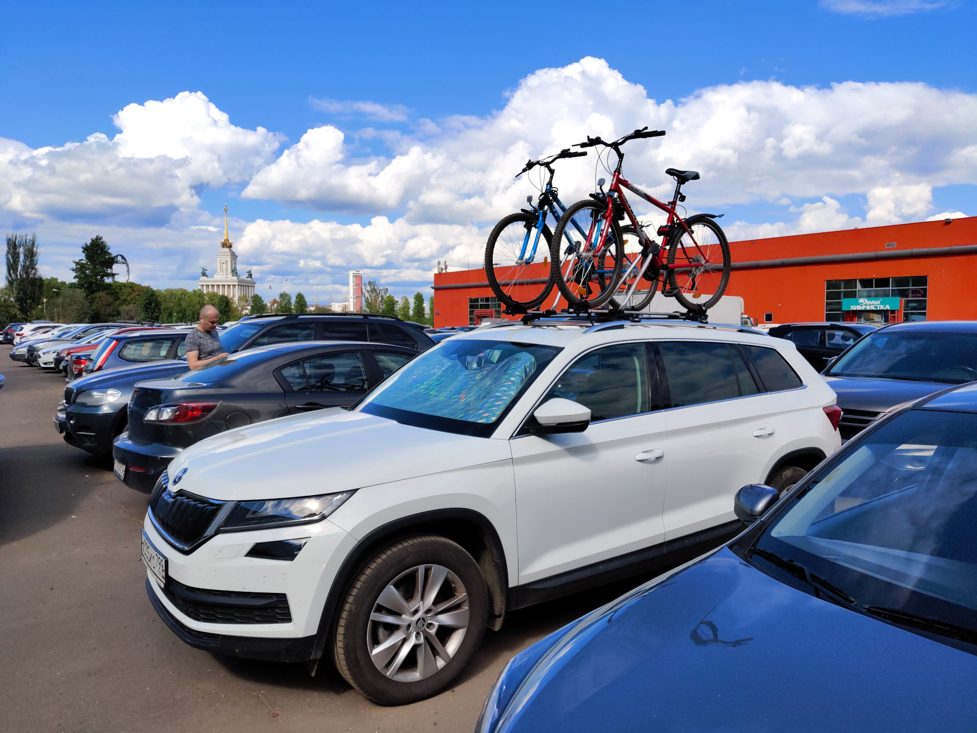 Велокрепление Mont Blanc RoofSpin на Turtle air 1 — Skoda Kodiaq, 2 л, 2018  года | аксессуары | DRIVE2