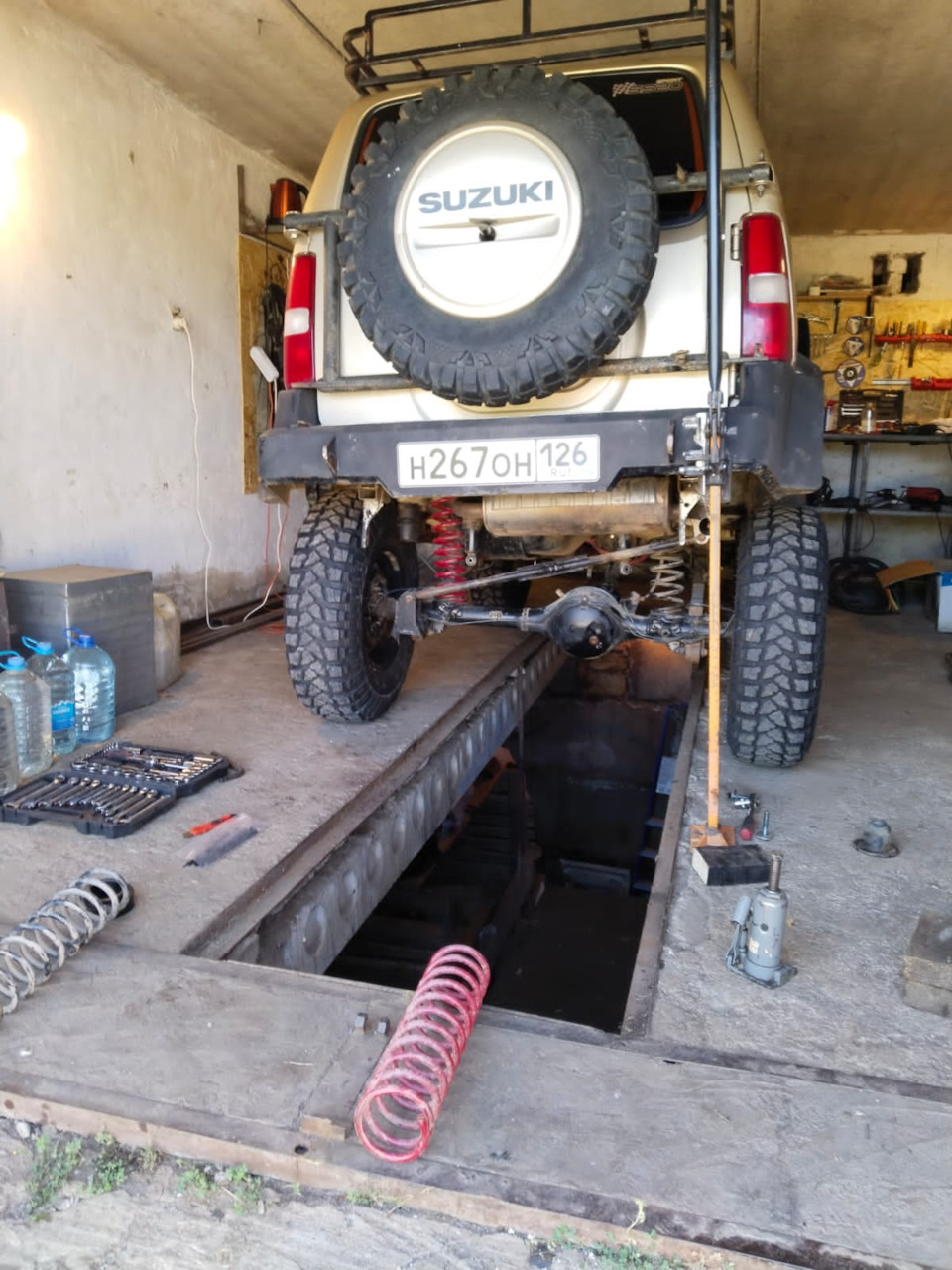 Замена задних пружин, передних амортов, новая проблема тяга панара — Suzuki  Jimny, 1,3 л, 2008 года | запчасти | DRIVE2