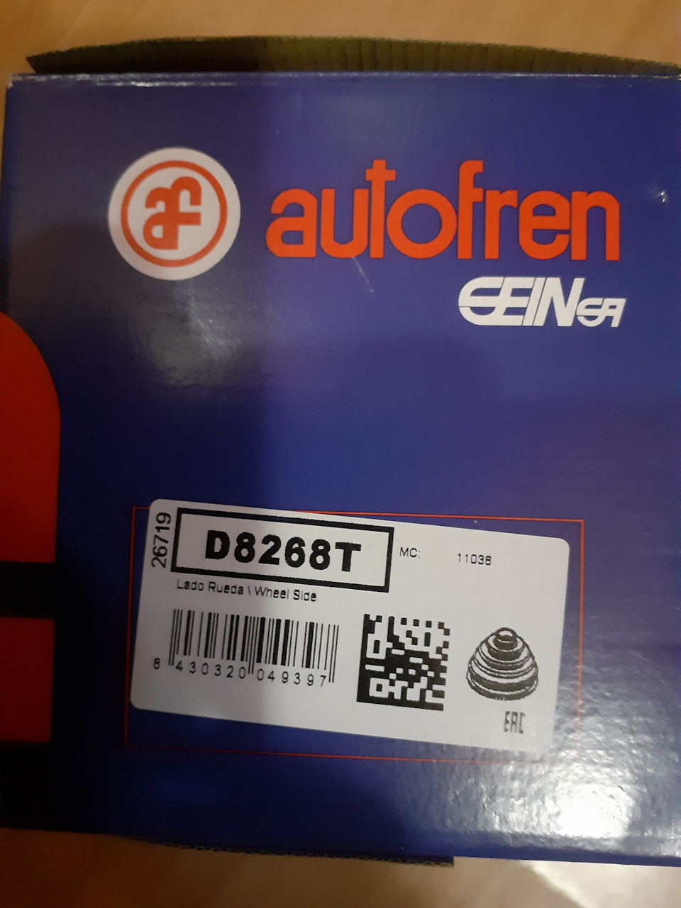 D8268T Пыльник ШРУС, комплект AUTOFREN SEINSA | Запчасти на DRIVE2