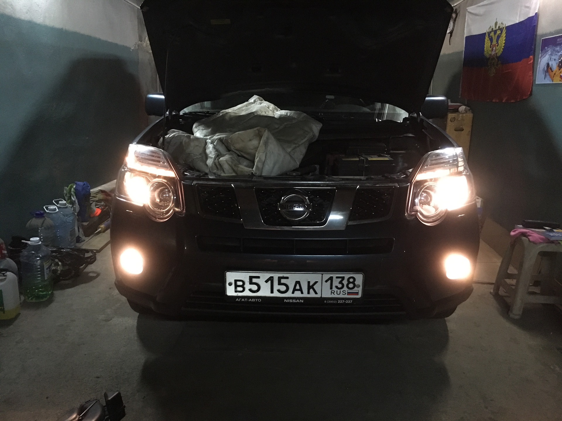 nissan x trail t31 лампа ближнего света