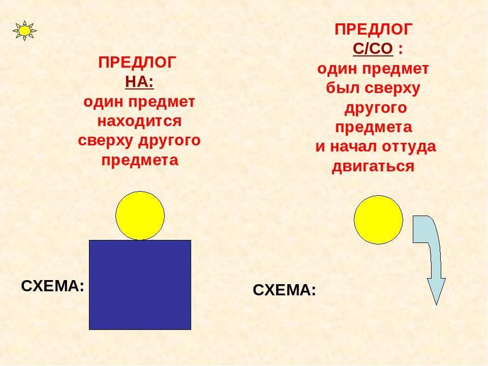 Схема предлога у