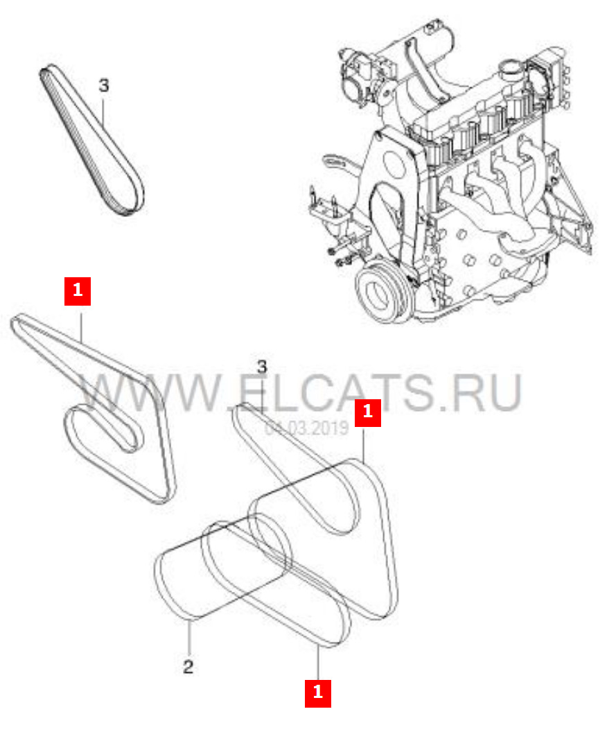 Схема ремня шевроле авео