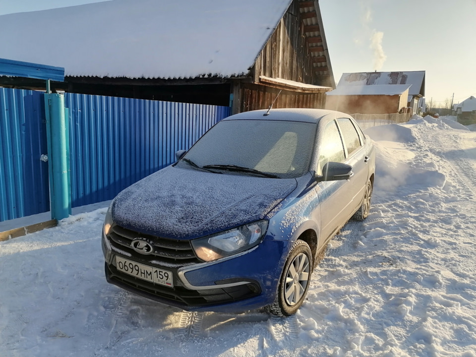 Мороз и Солнце ⛅ — Lada Гранта (2G) FL, 1,6 л, 2022 года | обкатка | DRIVE2