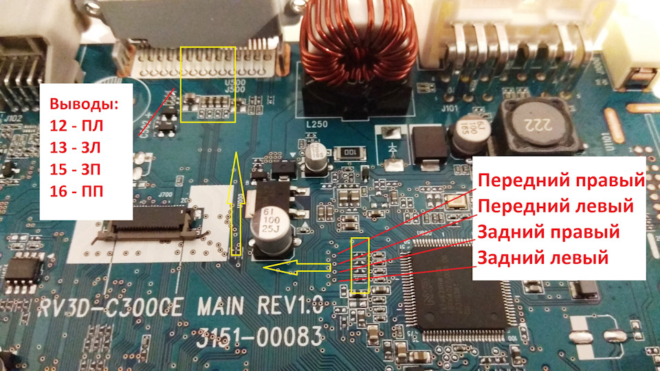 Вывод разъёмов RCA, пересвет магнитолы Рено Сандеро (Лада Иксрей ...
