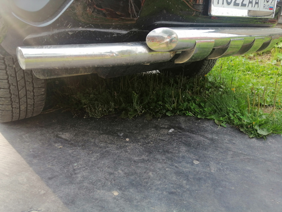 Защита бампера и номерные рамки, . — Toyota Fortuner (2G), 2,7 л, 2020 ...