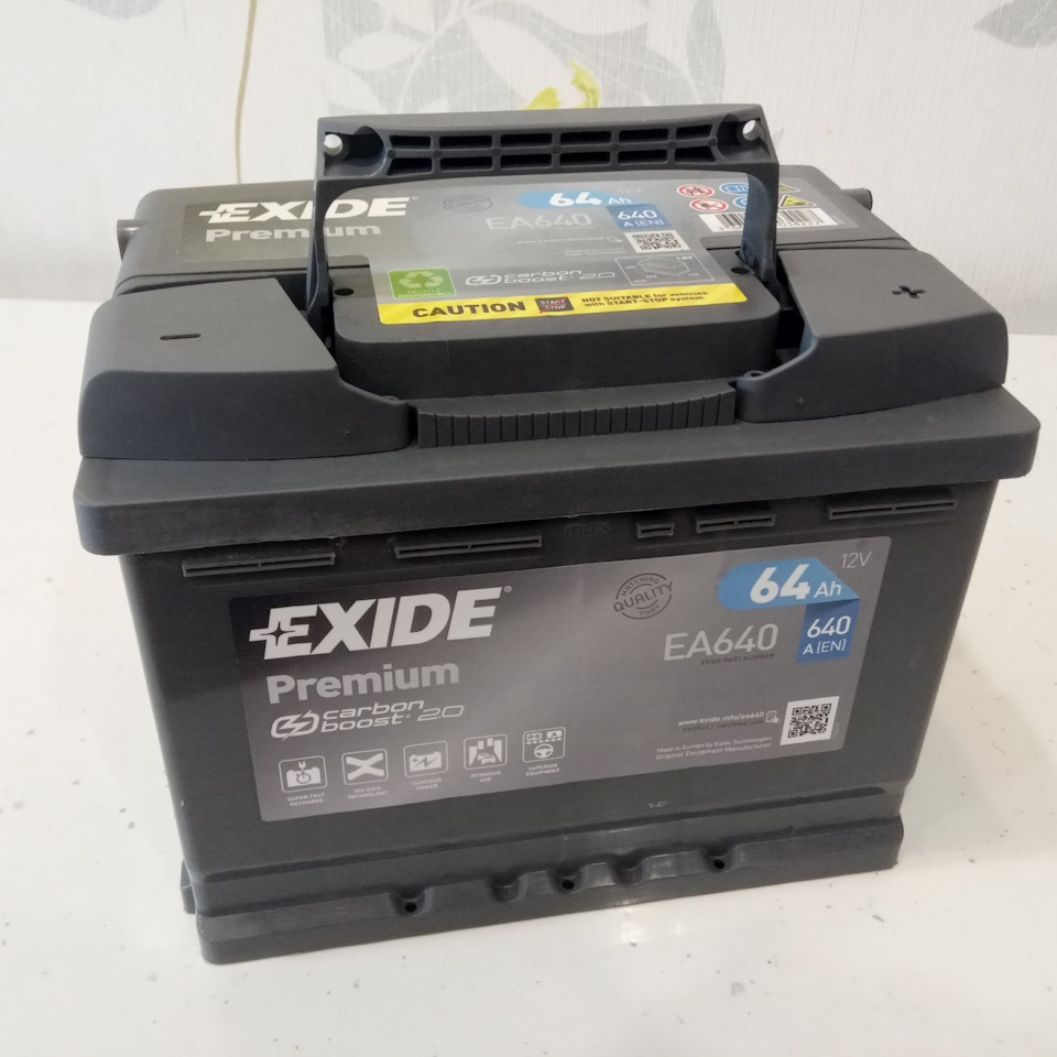 Замена ориг. АКБ 1J0915105AC на Exide EA640 — Skoda Octavia Mk1, 1,4 л ...