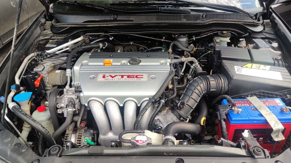 Мойка мотора и замена масла — Honda Accord (7G), 2,4 л, 2007 года ...