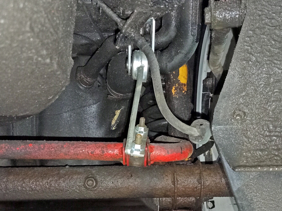 Перекос стандартной стойки на толстом стабе