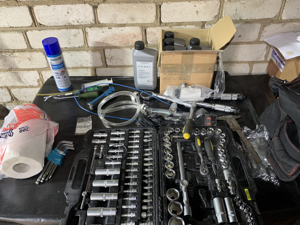 Вторая замена масла ДСГ-6 (91 тыс км) — Volkswagen Tiguan (2G), 1,4 л ...