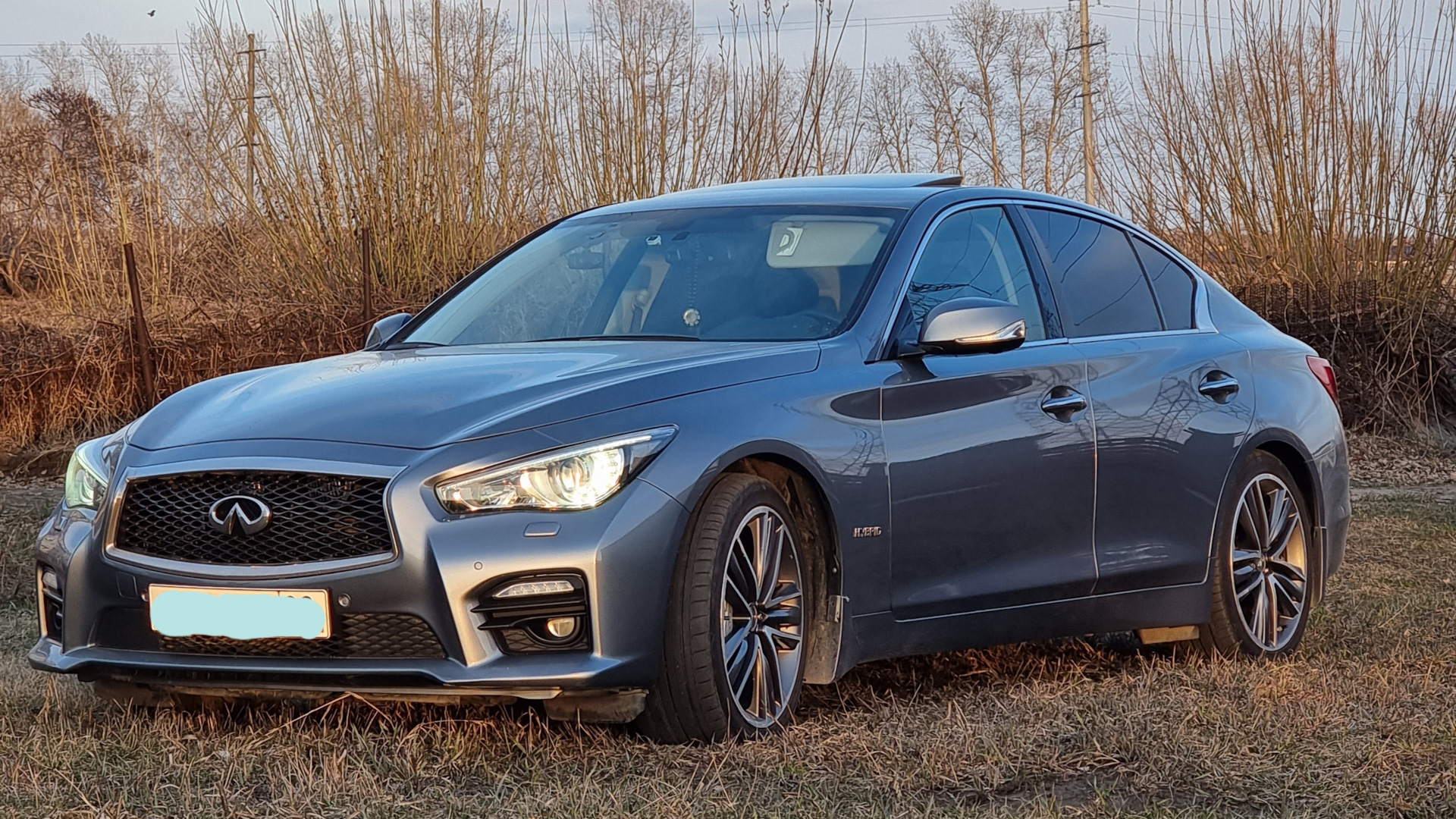 Infiniti Q50 Hybrid 3.5 гибридный 2014 | Серо голубой на DRIVE2