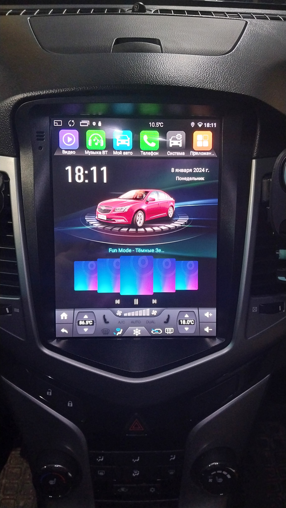 Магнитола Android — Chevrolet Cruze (1G), 1,8 л, 2011 года | автозвук |  DRIVE2