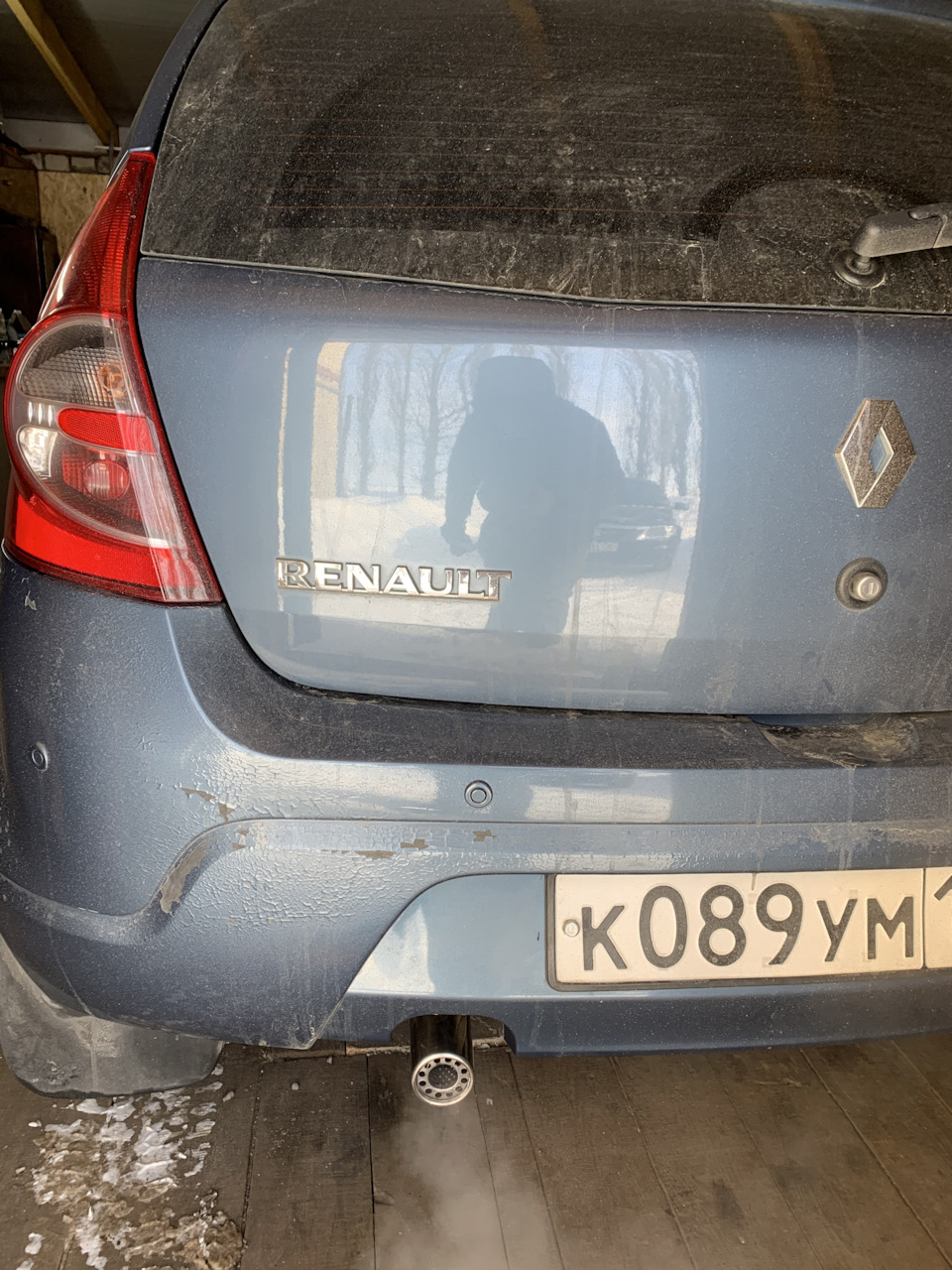 Насадка на глушитель — Renault Sandero 1G, 1,6 л, 2013 года ...