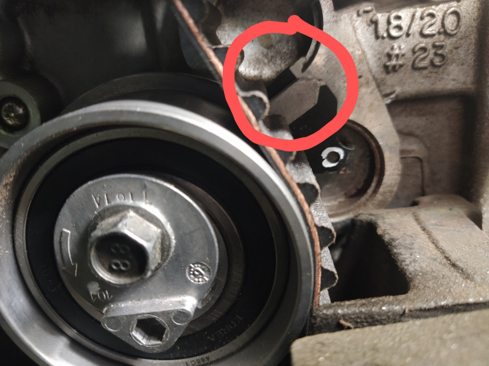 Натяжение ролика ремня ГРМ — Hyundai Tucson (JM), 2 л, 2008 года ...