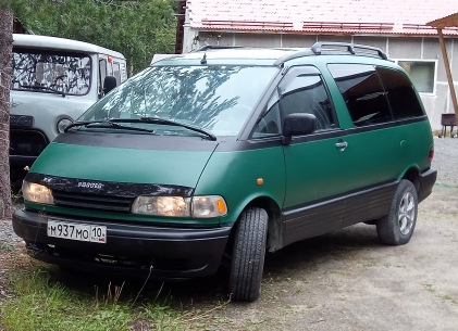 Покраска кузова в аналог "Раптора" — Toyota Previa (1G), 2,4 л, 1994 ...