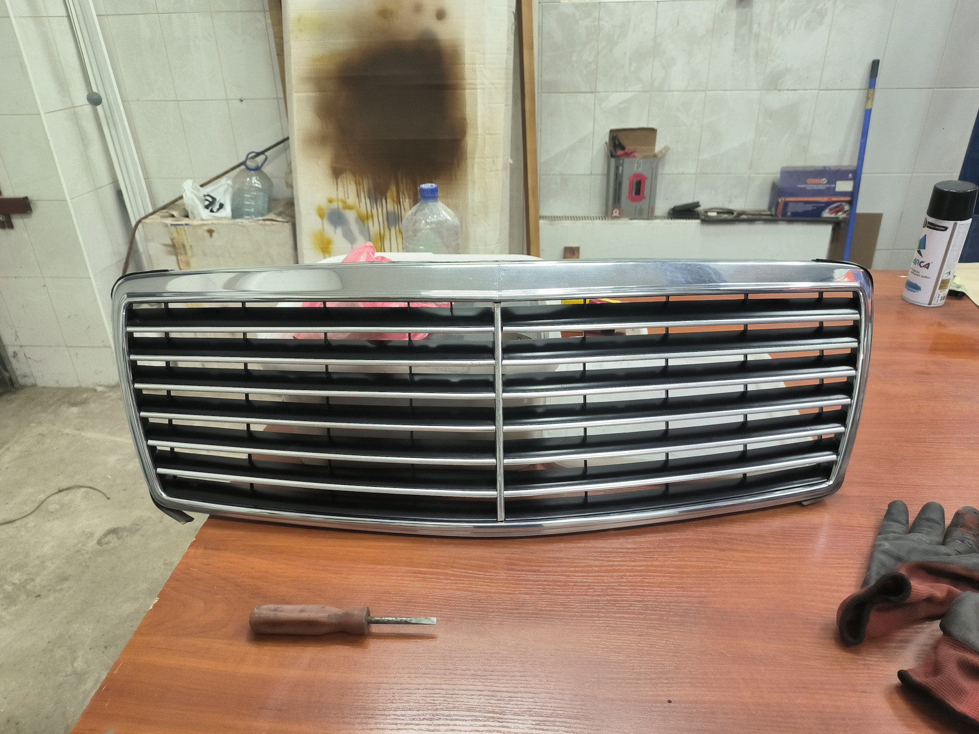 Реставрация решетки радиатора. — Mercedes-Benz S-Class (W140), 4,2 л ...