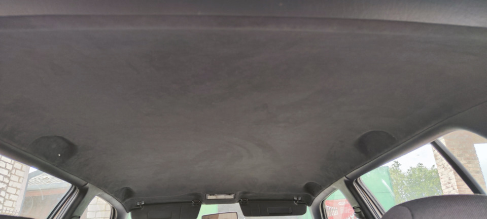 Чёрный алькантара потолок — Volkswagen Golf Mk3, 1,6 л, 1997 года ...