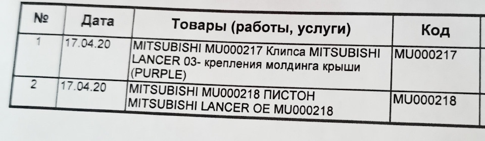 MU000218 Клипса молдинга крыши Mitsubishi | Запчасти на DRIVE2