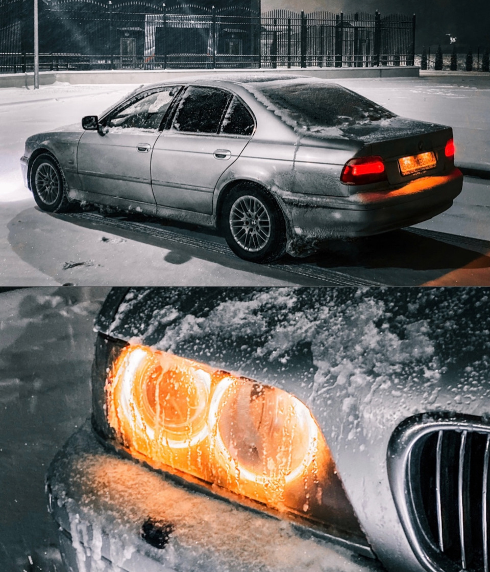 Просыпайся, снег пошёл! — BMW 5 series (E39), 3 л, 2002 года | фотография |  DRIVE2