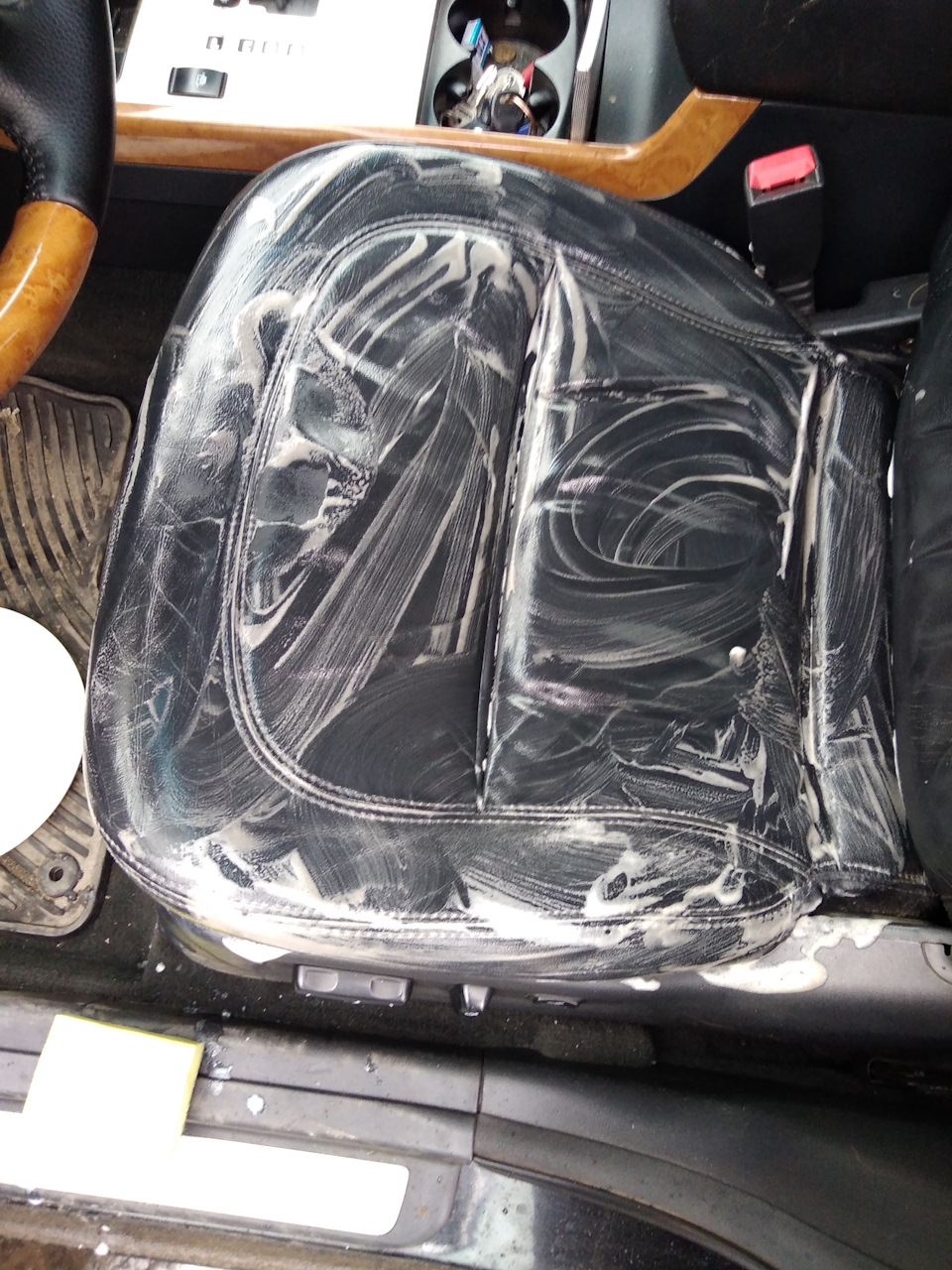 Чистка кожаных сидений. — Hyundai Grandeur (TG), 3,3 л, 2006 года ...