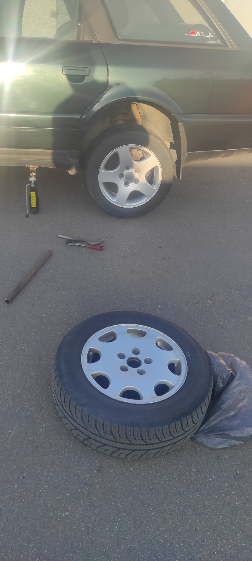 Замена поддомкратника Ауди А6 С4 — Audi A6 Avant (C4), 2,5 л, 1996 года ...