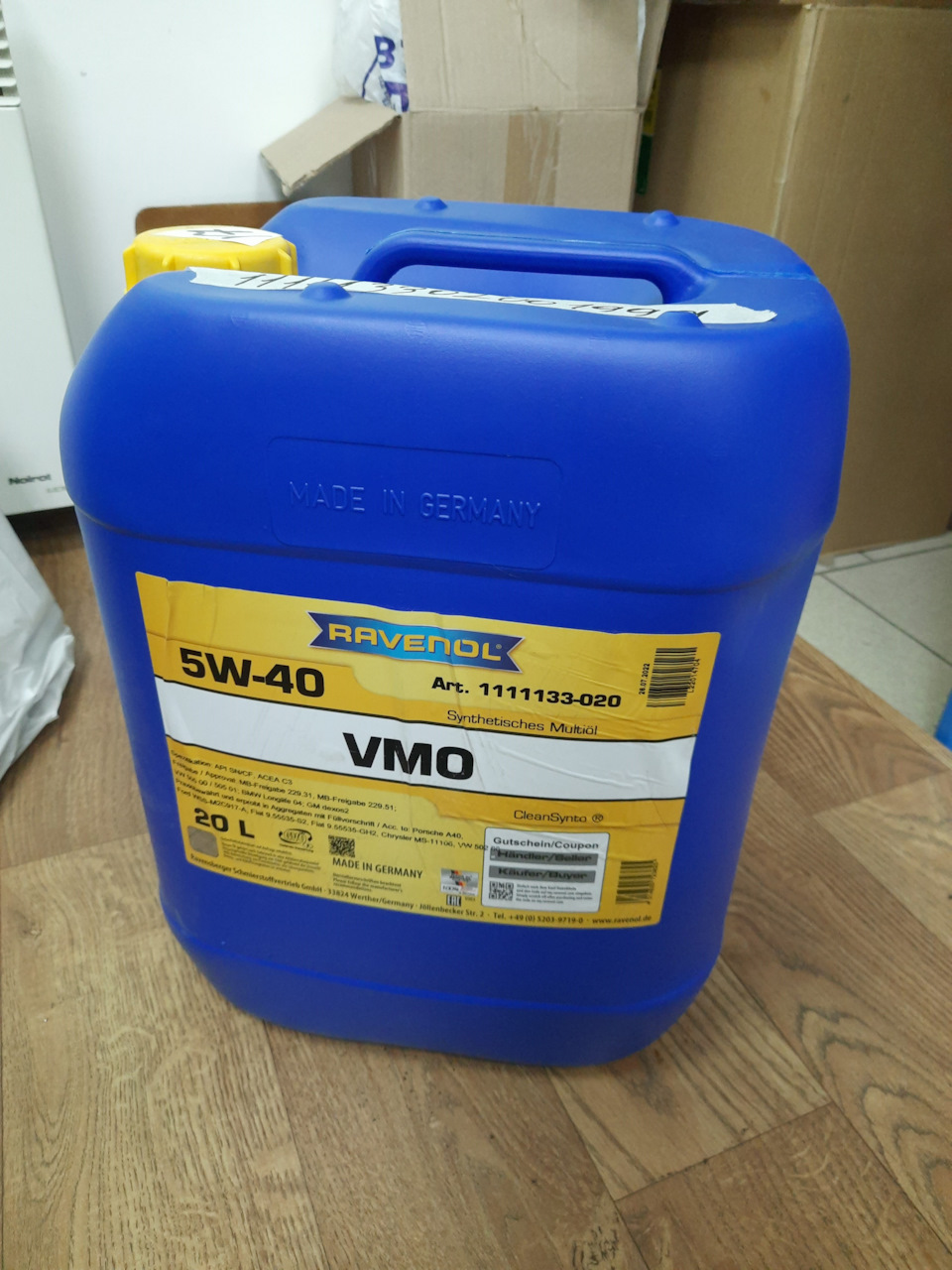 Ravenol VMO 5W-40 111113302001999 — 20л — Volkswagen Passat B7