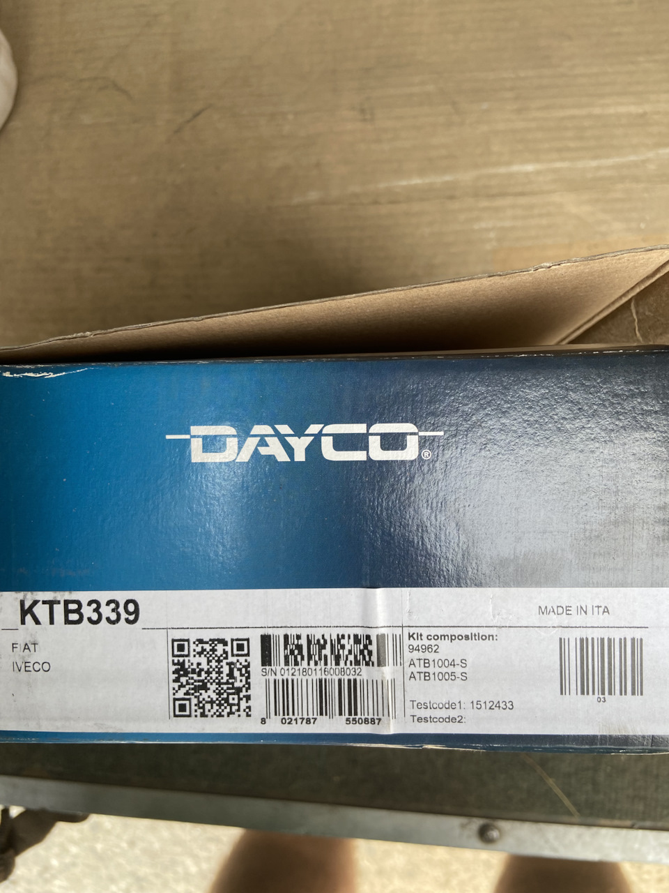 KTB339 Ремкомплект грм DAYCO | Запчасти на DRIVE2