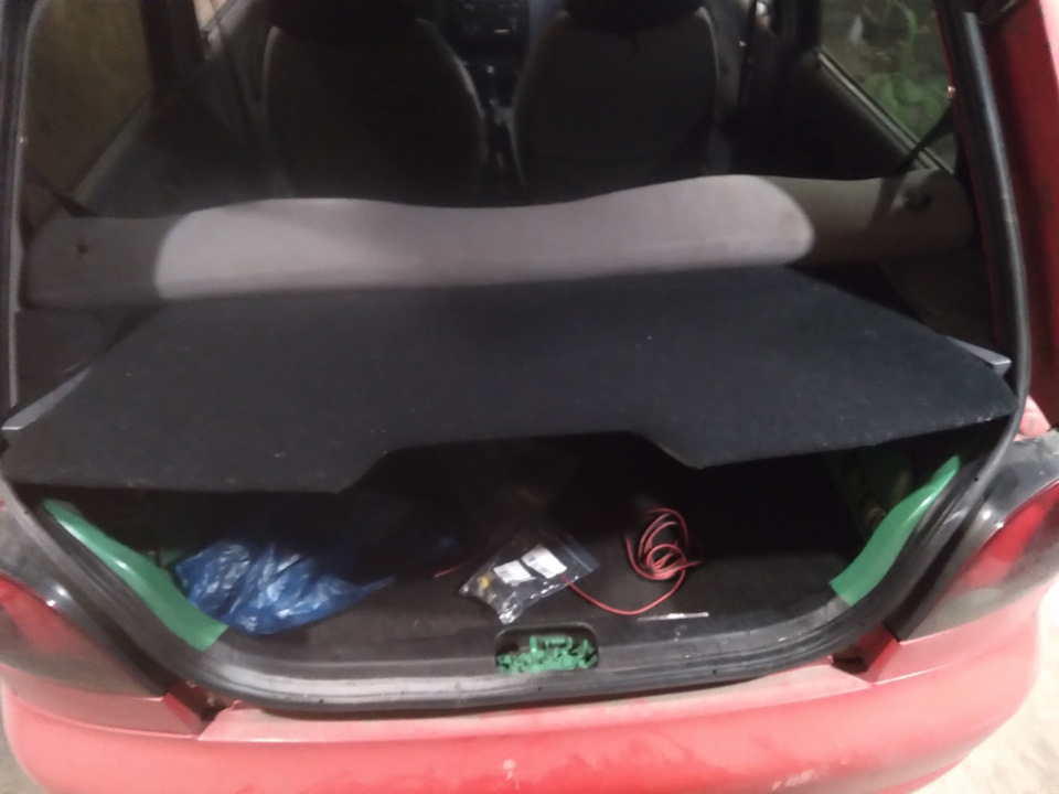 Задняя полка из фанеры в матиз — Daewoo Matiz (M100, M150), 0,8 л, 2007 ...