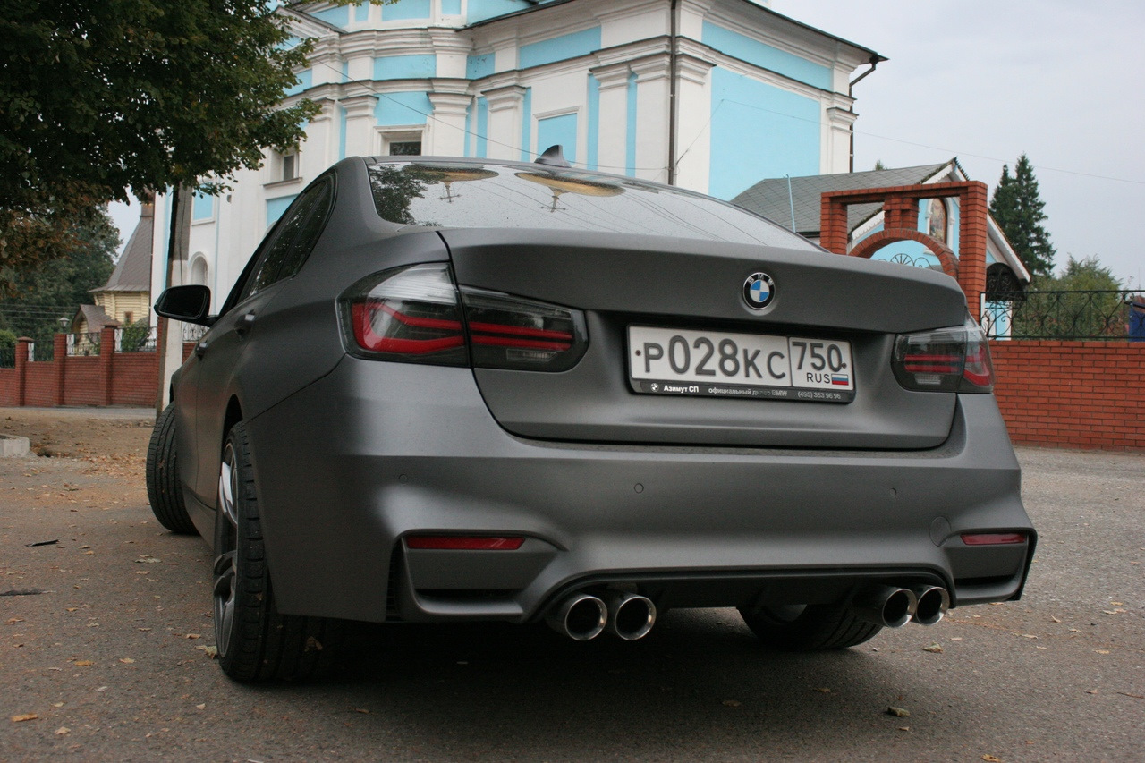 Раздвоенный выхлоп bmw f30