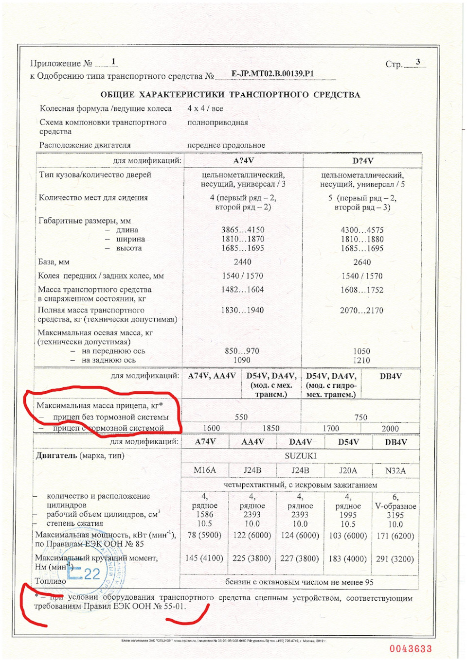 Снова по сертификатам ОТТС. — Suzuki Grand Vitara (2G), 2 л, 2013 года |  другое | DRIVE2