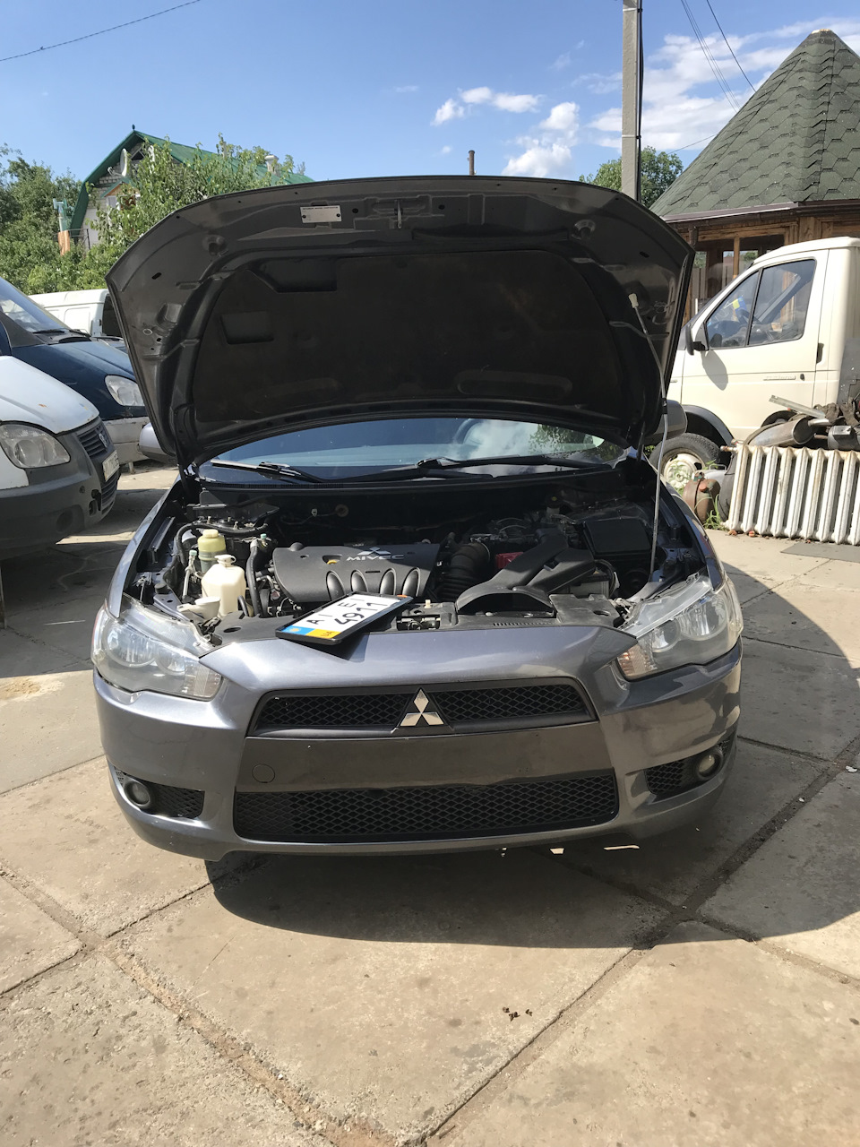 Установка USA номера — Mitsubishi Lancer X, 2 л, 2009 года | стайлинг |  DRIVE2