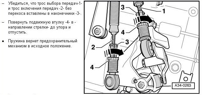 Схема кулисы гольф 3