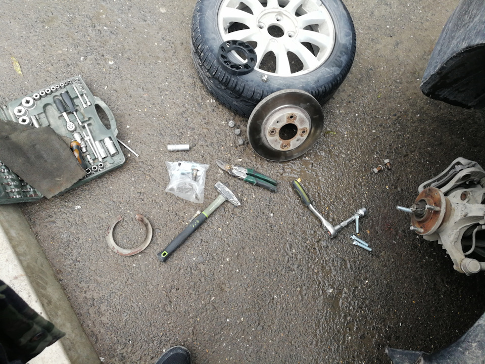 Чучуть не угадал с вылетом на дисках — Hyundai Sonata IV (EF), 2 л ...