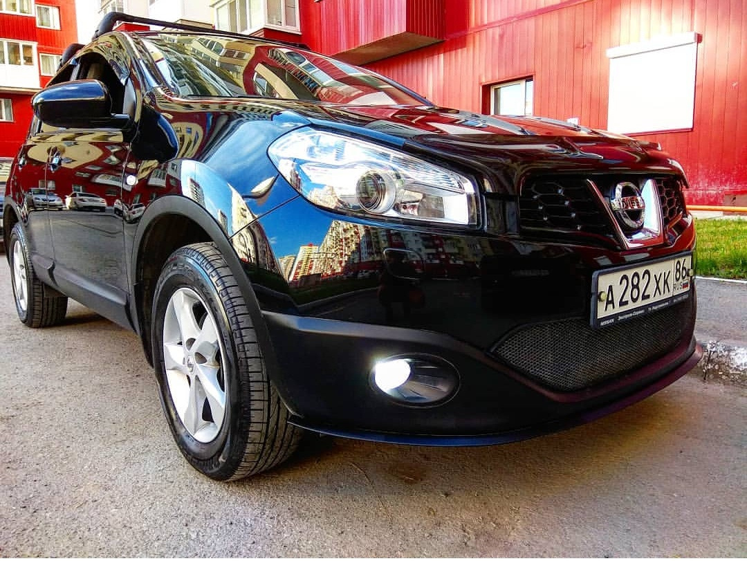 Губа на передний бампер — Nissan Qashqai (1G), 2 л, 2011 года | аксессуары  | DRIVE2