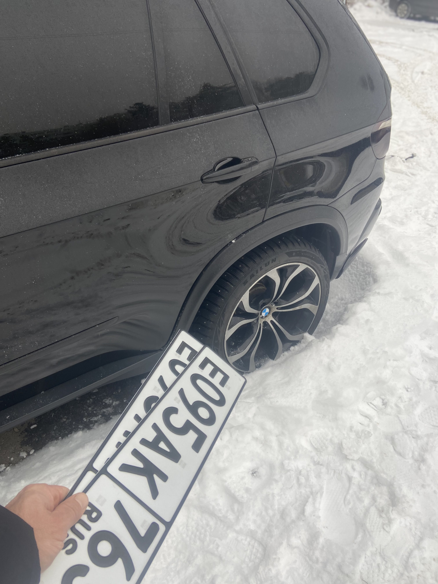 Номера без флага и отверстий — BMW X5 (E70), 3 л, 2007 года | просто ...