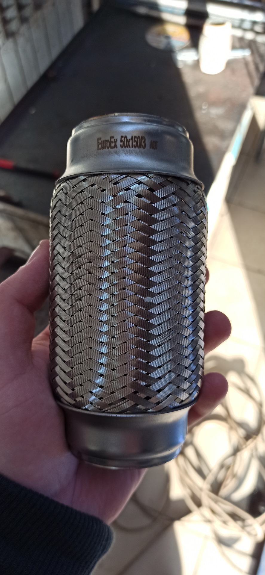 Замена гофры на глушителе. — LADA Калина универсал, 1,6 л., 2012 года ...