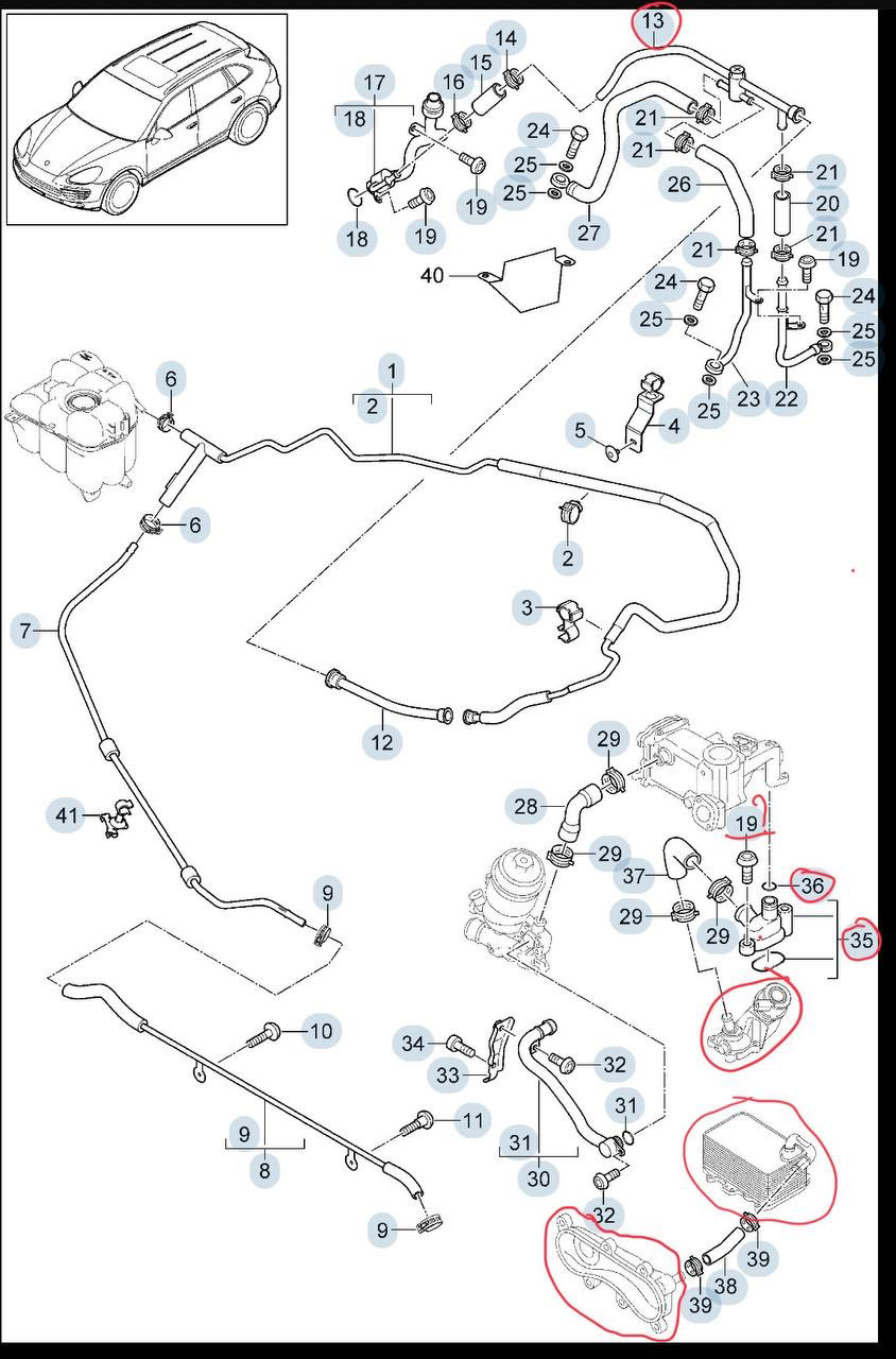 Все что обвел под замену. — Porsche Cayenne (2G) 958