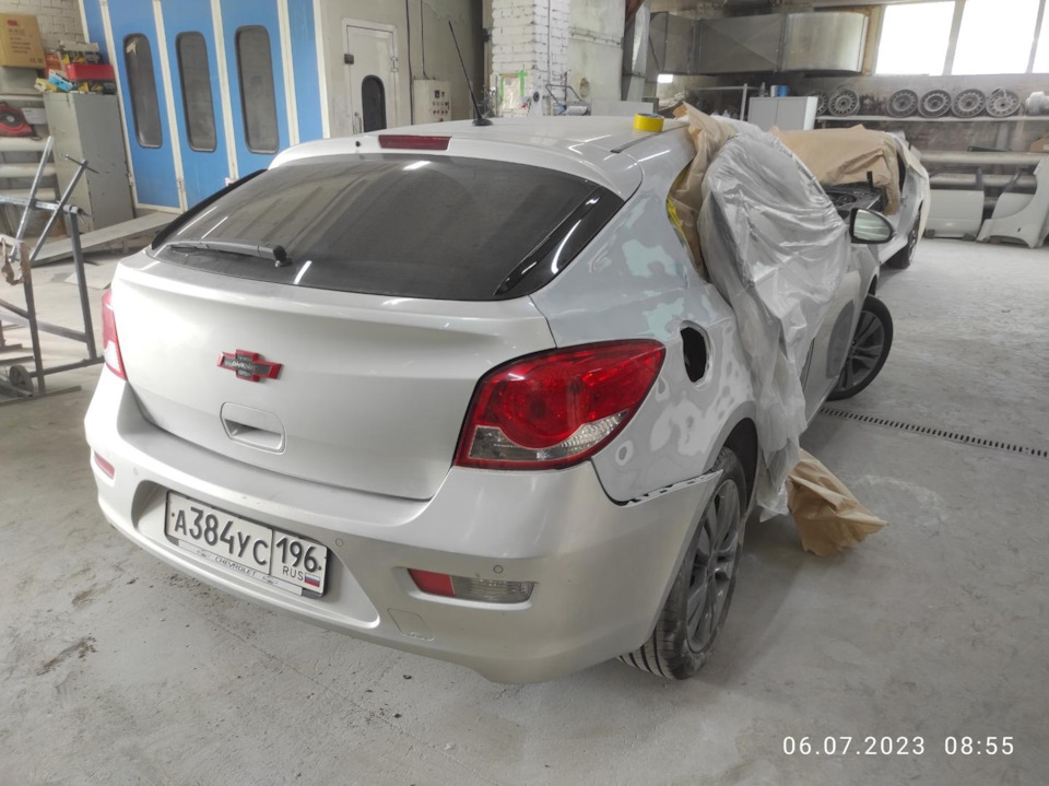 36 ╝ Покраска заднего крыла и она удачная) — Chevrolet Cruze Hatchback ...