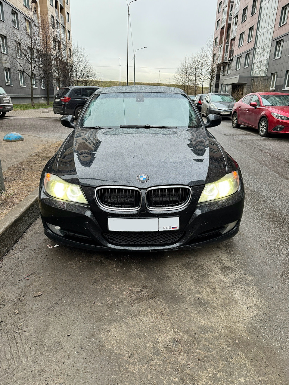LED в ангельские глазки BMW E90 — BMW 3 series (E90), 2 л, 2010 года ...