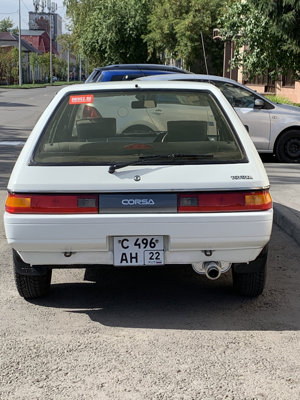 Задний номер здорового человека — Toyota Corsa (3G), 1,3 л, 1987 года |  стайлинг | DRIVE2