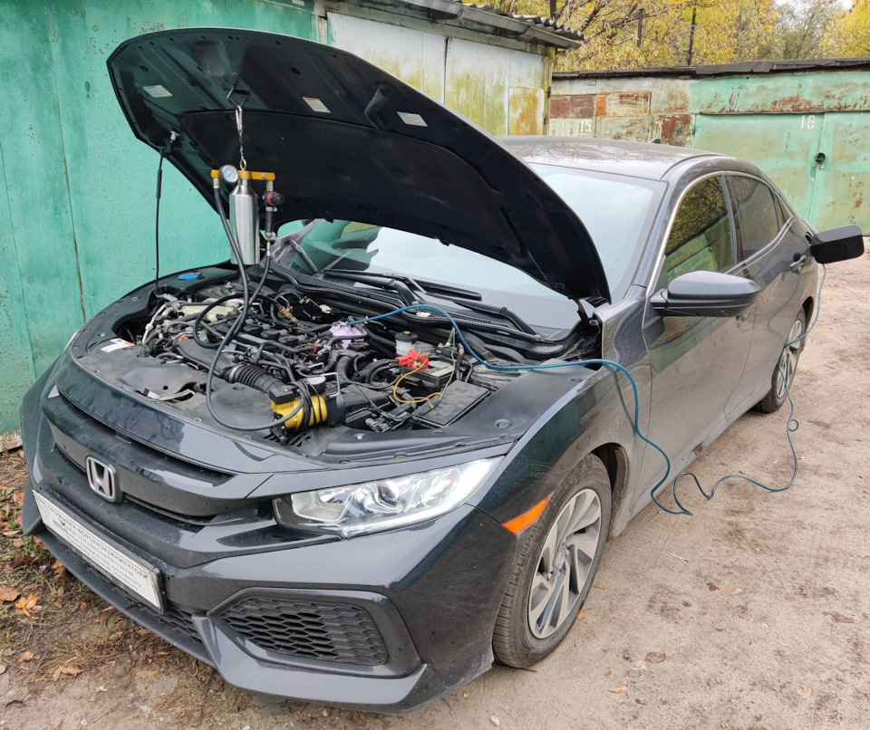 Honda Civic 10 промывка топливных форсунок без снятия — Промывка ...